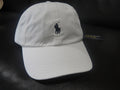 POLO RALPH LAUREN Women White One Size Cotton Chino Adjustable Ball Cap, NWT