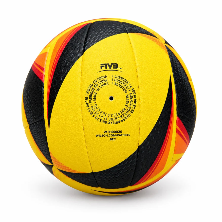 Wilson AVP OPTX Official Beach Volleyball Match Game Ball – Black/Yellow